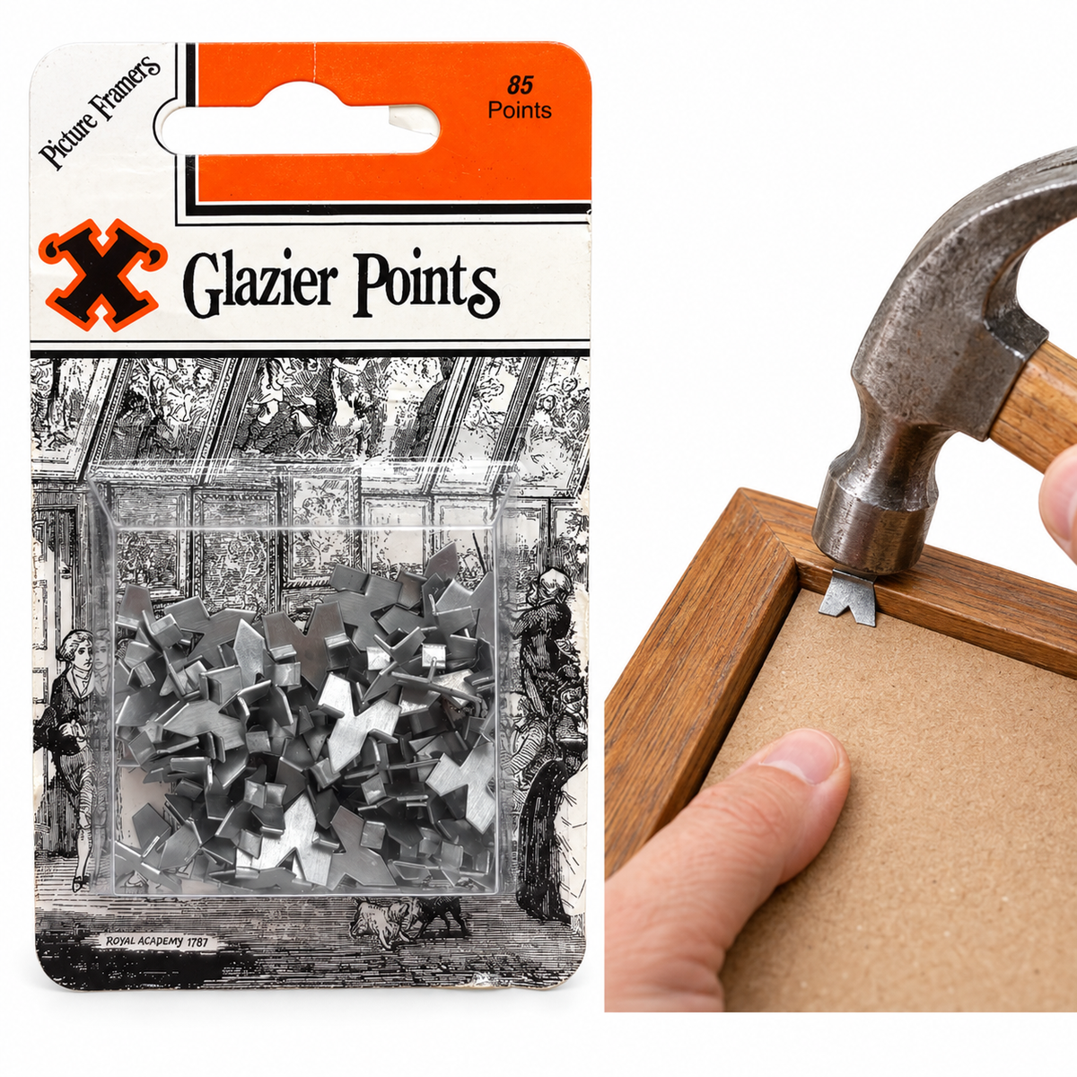 Glazier Points képkeretező rögzítőelemek – 85 db