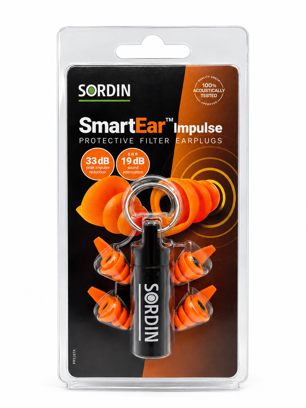 Sordin SmartEar™ Impulse szűrős füldugó készlet fém tartóval (M és L méret)