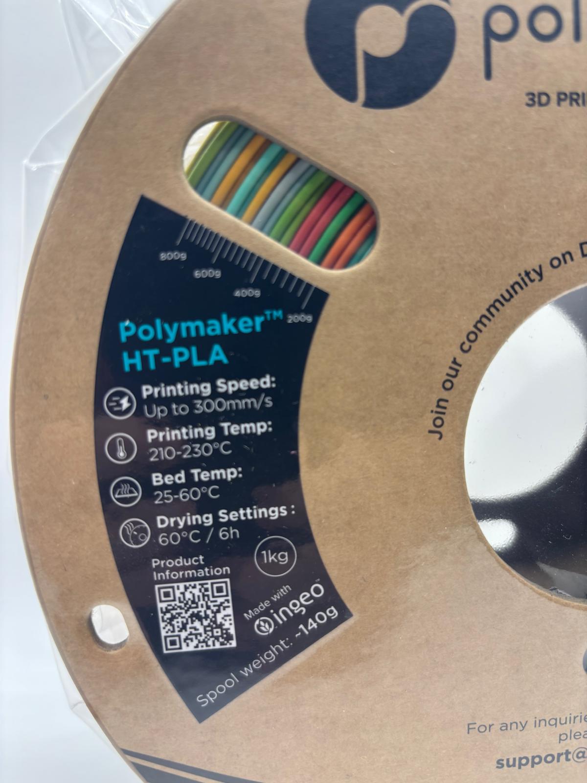 Polymaker HT-PLA 3D Nyomtatószál (Filament), 1.75 mm, 1 kg – Gradient Rainbow (Színátmenetes Szivárvány)