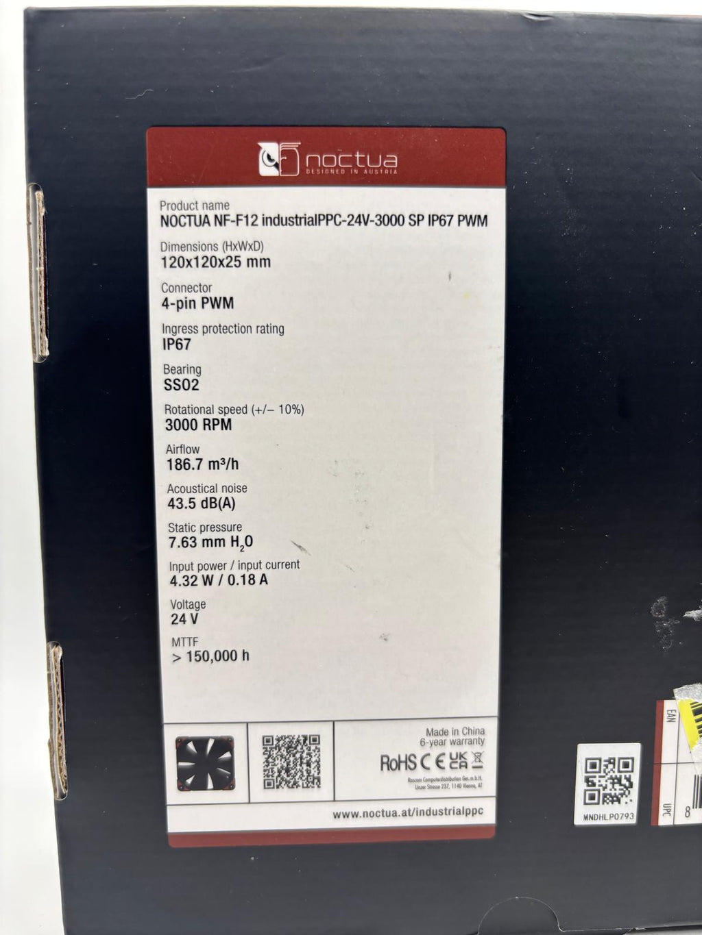 Noctua NF-F12 industrialPPC-24V-3000 Ventilátor