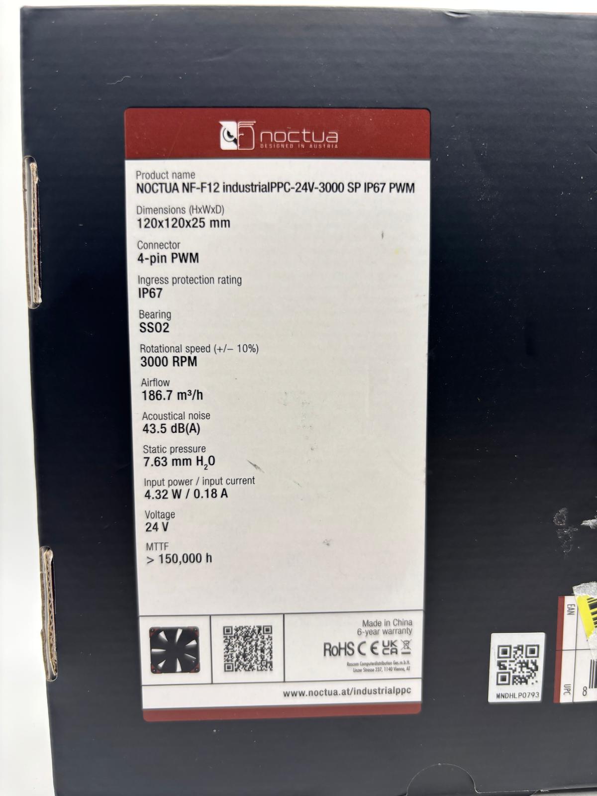 Noctua NF-F12 industrialPPC-24V-3000 Ventilátor