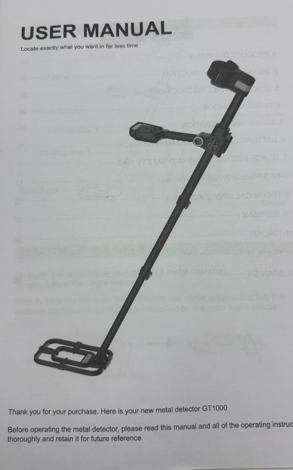 Digitális Fémdetektor GT1000