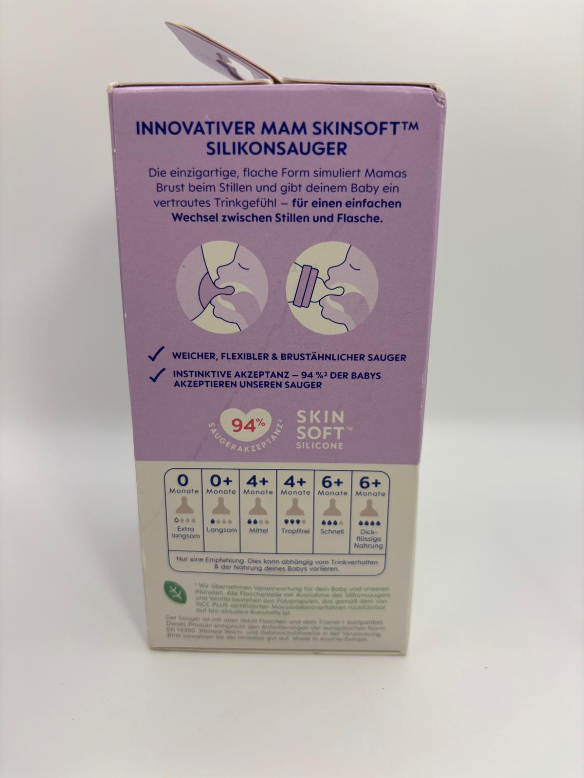 MAM Easy Start Anti-Colic cumisüveg 160 ml – Kék / Rókás minta (0+ hó)
