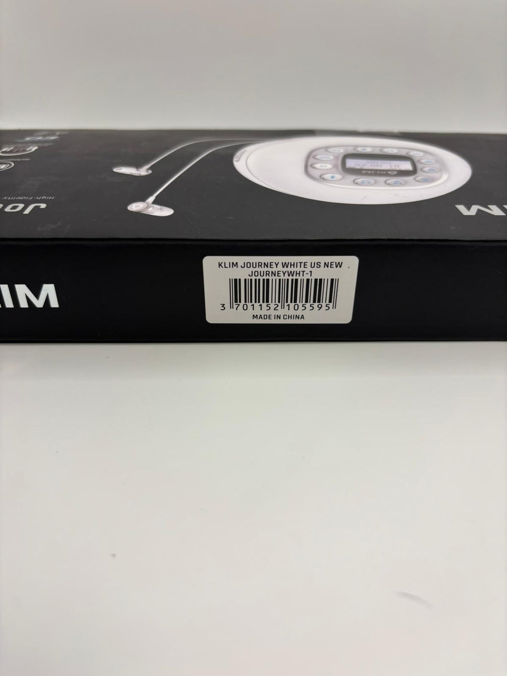 KLIM Journey hordozható CD-lejátszó – Fehér (Bluetooth, Akkumulátor, Tok, Fülhallgató)