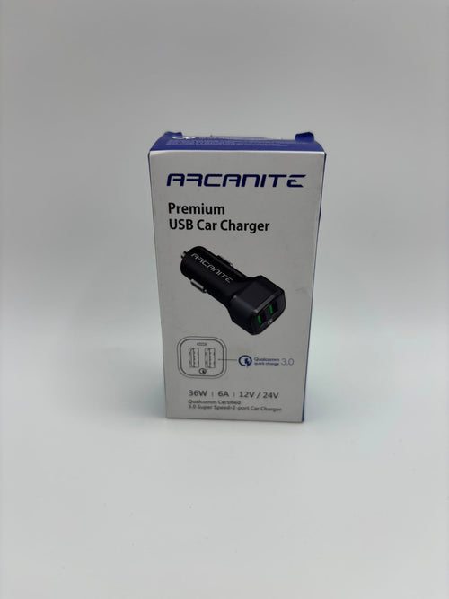ARCANITE Kétportos Autós Gyorstöltő – 36W, Qualcomm Quick Charge 3.0 (AKCC-236)