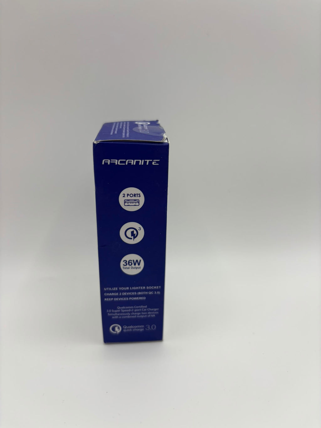 ARCANITE Kétportos Autós Gyorstöltő – 36W, Qualcomm Quick Charge 3.0 (AKCC-236)