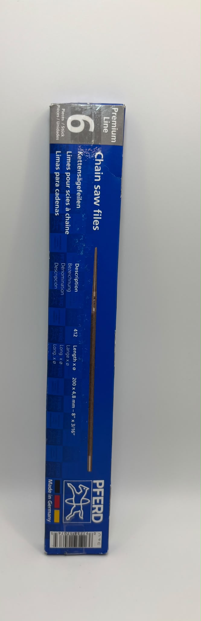 PFERD láncfűrész élező reszelő készlet – 4,8 mm x 200 mm (412-es típus), 6 db-os csomag