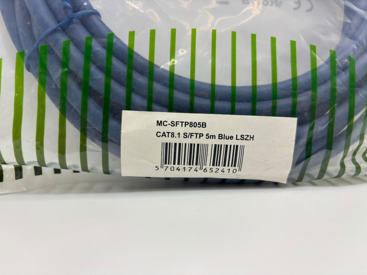 MicroConnect CAT8.1 S/FTP hálózati patch kábel, kék, 5 m (MC-SFTP805B)