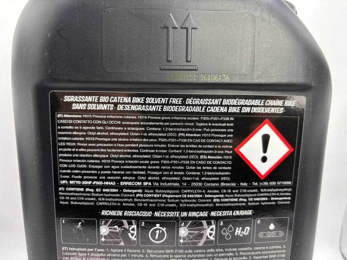 Errecom BKR 2106 biológiailag lebomló kerékpárlánc-zsírtalanító, 5 l