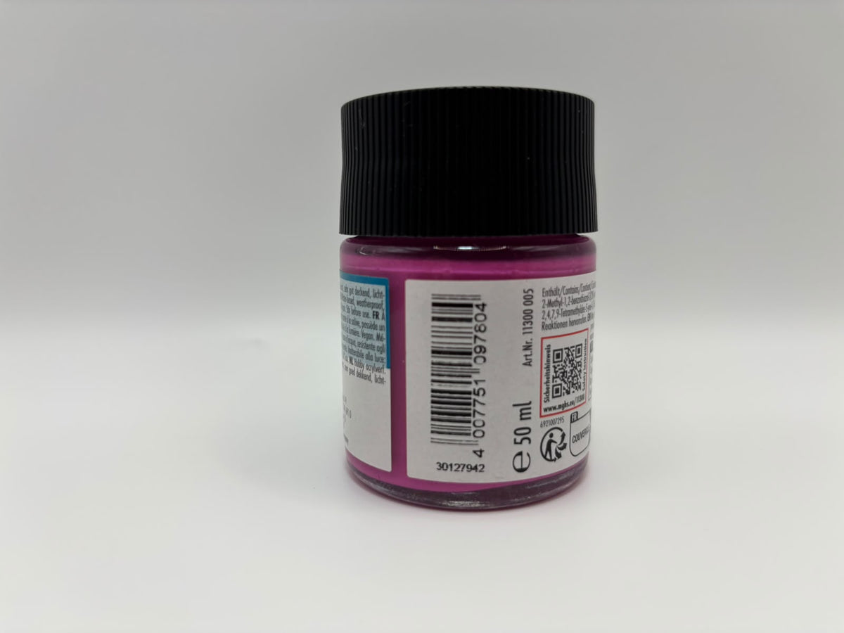 Marabu Decorlack Fényes Akril Hobbi Festék, 50 ml – 014 Magenta