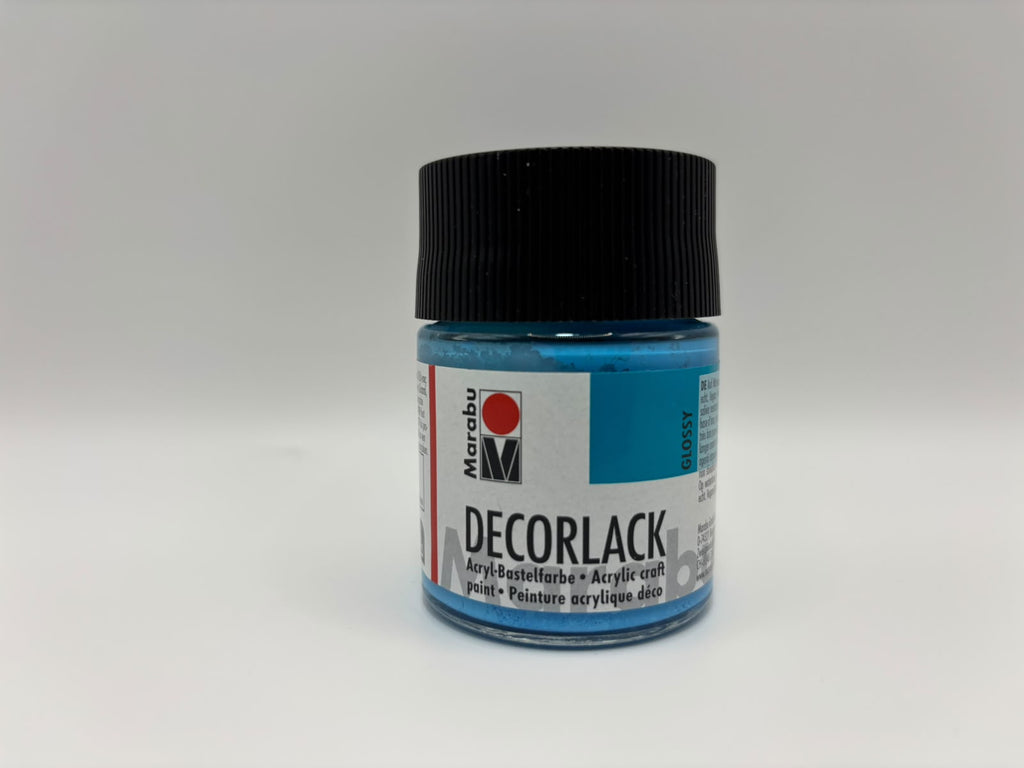 Marabu Decorlack fényes akril hobbifesték, 50 ml – 090 Hellblau / Light blue