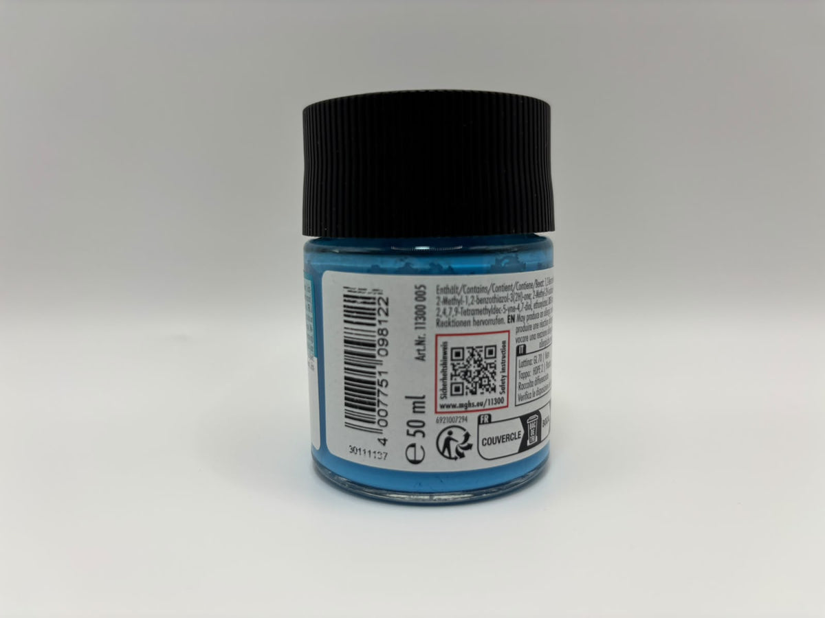 Marabu Decorlack fényes akril hobbifesték, 50 ml – 090 Hellblau / Light blue