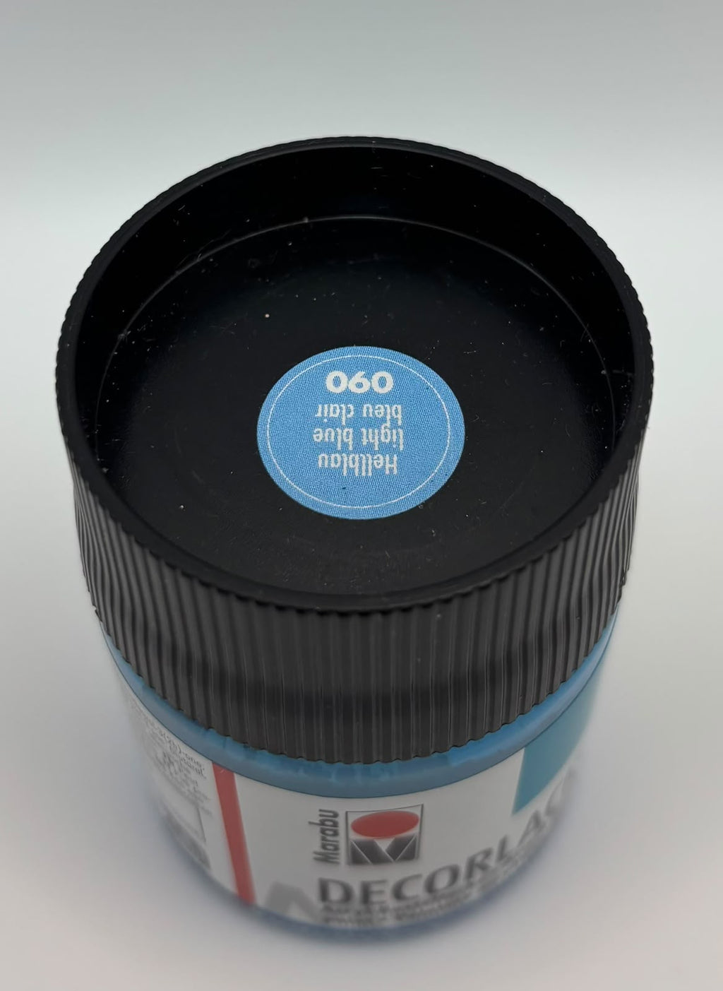Marabu Decorlack fényes akril hobbifesték, 50 ml – 090 Hellblau / Light blue