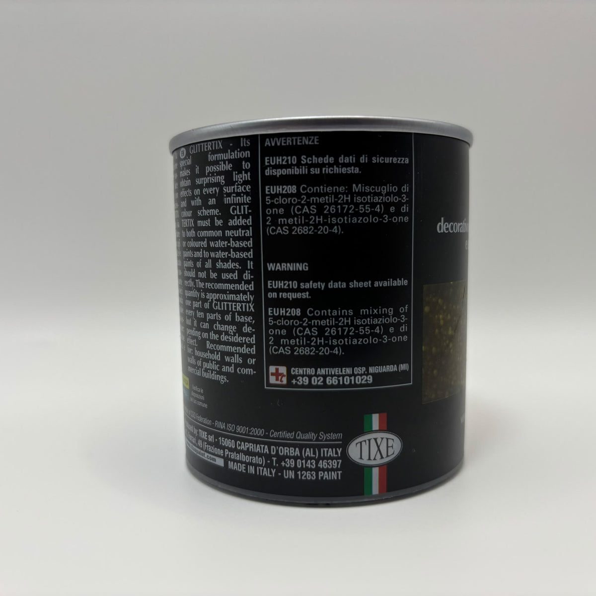 TIXE Glittertix Dekorációs Csillám Adalékanyag Vizesbázisú Festékekhez, Ezüst (Argento), 75 ml
