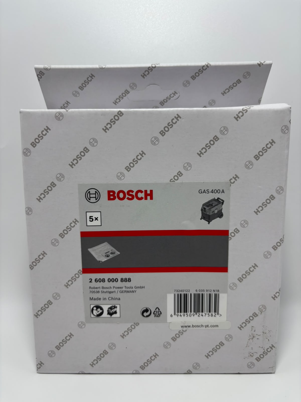 Bosch GAS 400 A eldobható porzsák készlet, 5 db (2608000888)