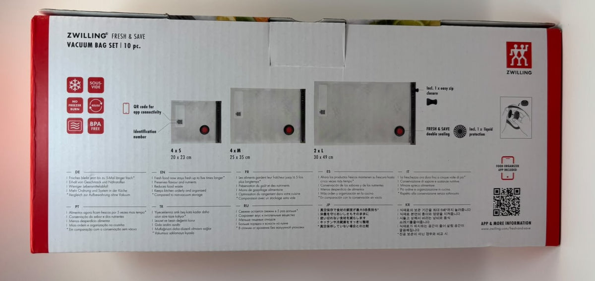 ZWILLING Fresh & Save vákuumtasak készlet, 10 részes