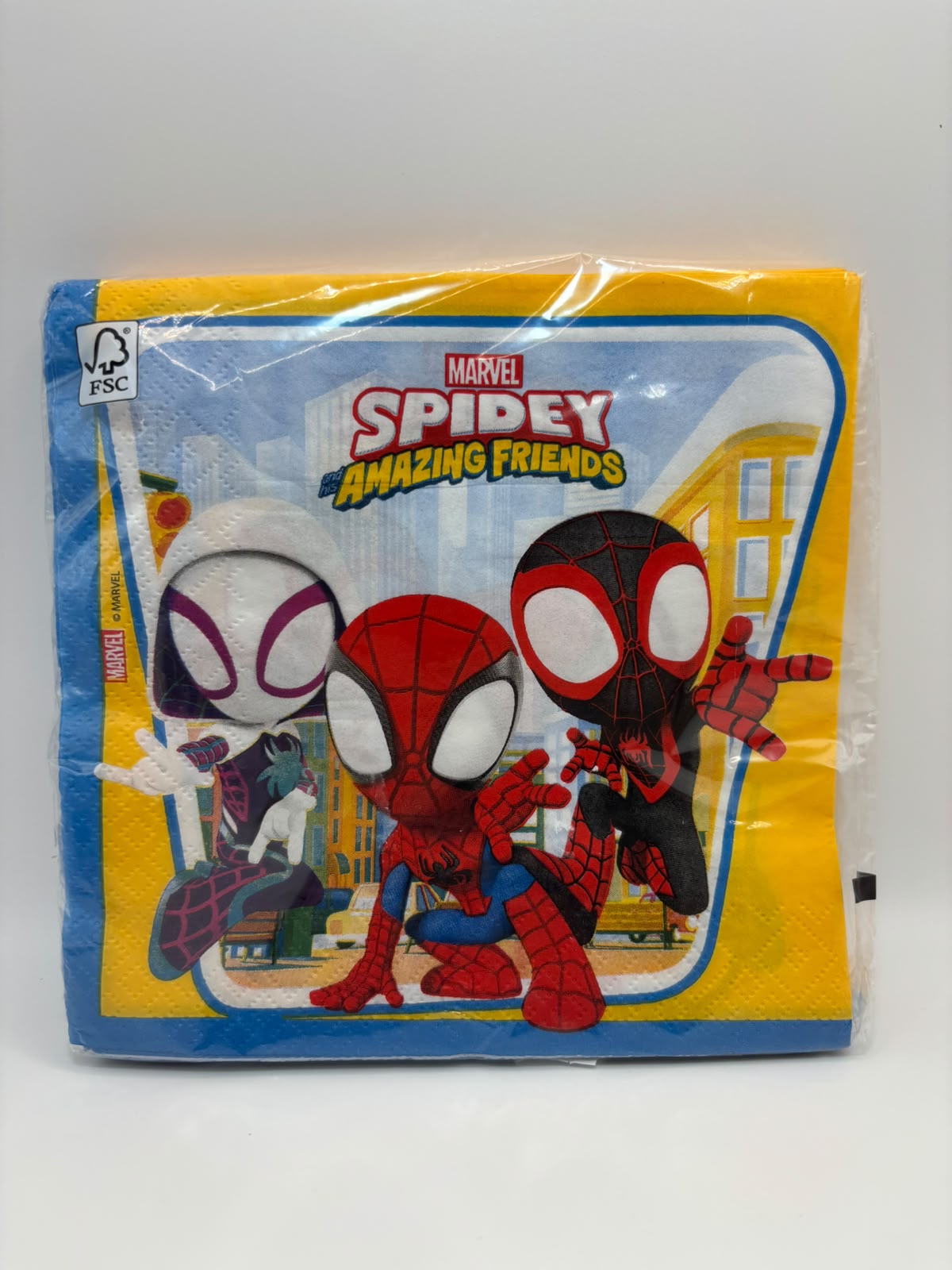 Marvel Spidey and His Amazing Friends parti szett – 8 db papírtányér, 8 db papírpohár, 20 db szalvéta