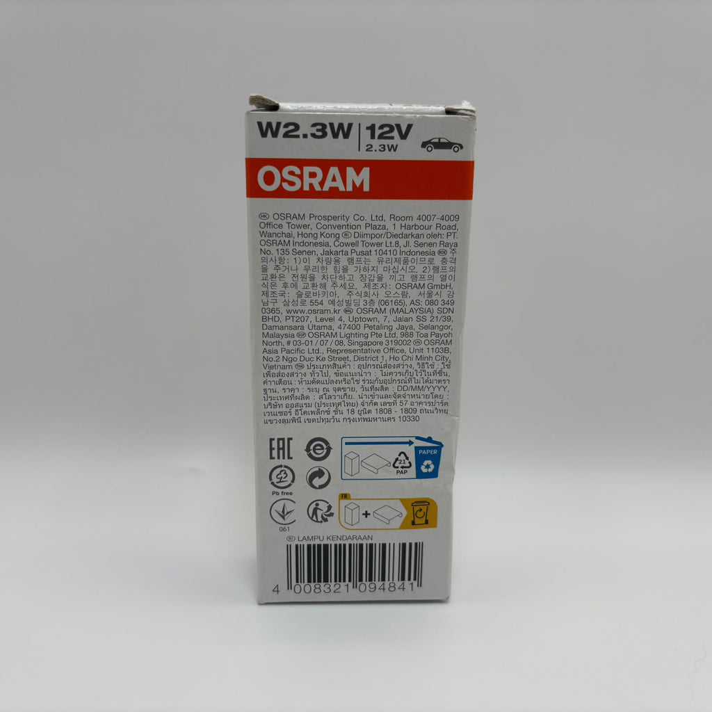 Osram Original W2.3W 12V 2.3W gépjármű izzó készlet (10 db)
