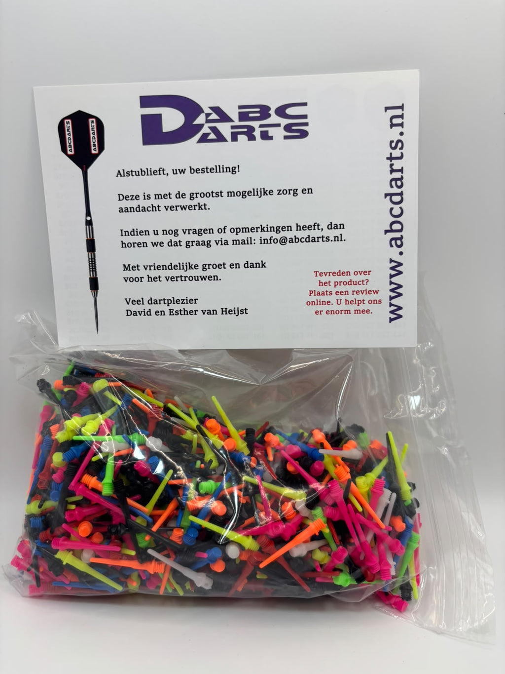 ABC Darts Softtip Műanyag Darts Hegy Készlet, 26 mm, Vegyes Színek, 1000 db