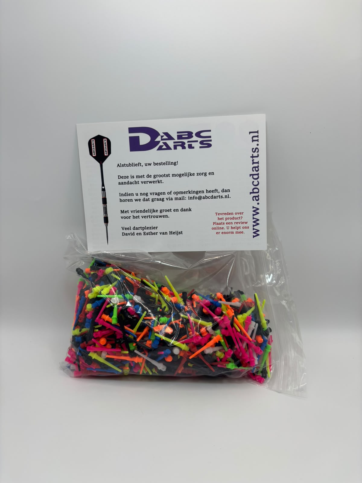 ABC Darts Softtip Műanyag Darts Hegy Készlet, 26 mm, Vegyes Színek, 1000 db
