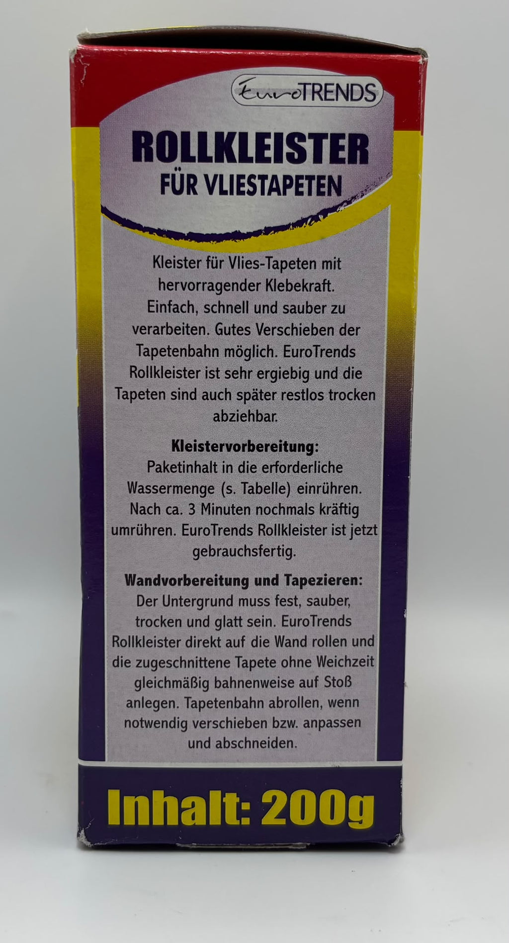 EuroTRENDS Hengerelhető Vlies Tapétaragasztó 200 g