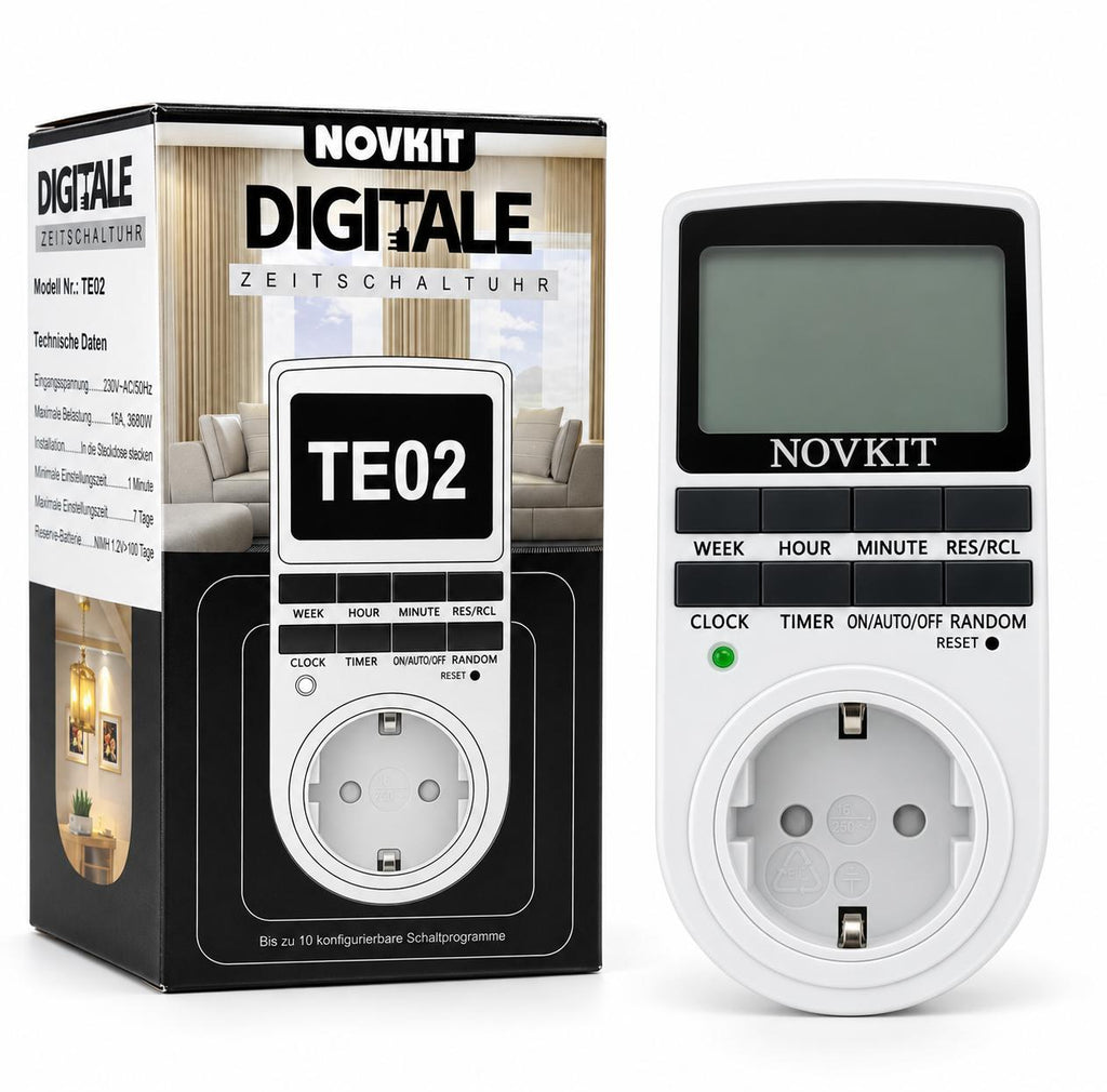 NOVKIT dugaszolható időzítő program – digitális LCD időzítő (1 db)