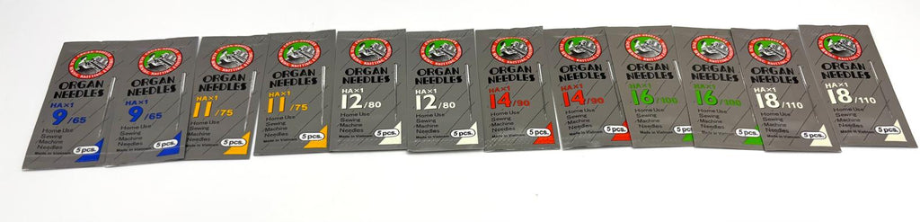 Organ HAx1 háztartási varrógéptű-készlet – 12 csomag, összesen 60 db