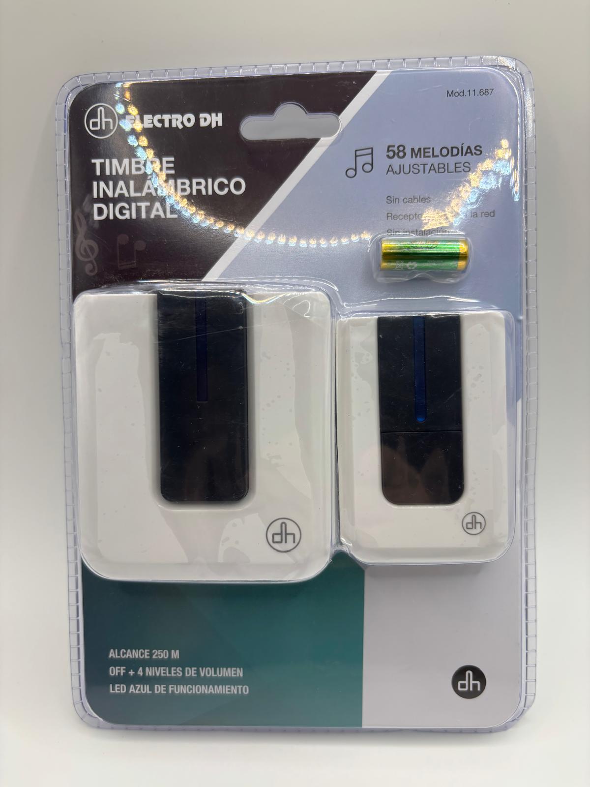 Electro DH vezeték nélküli digitális csengő – 58 dallam, 250 m