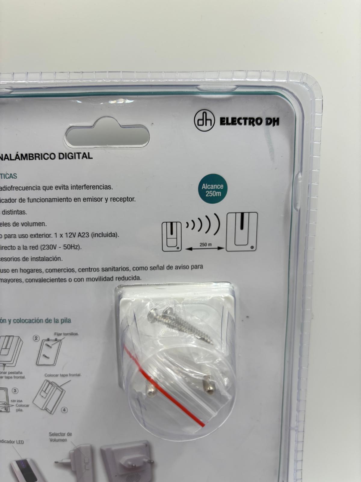 Electro DH vezeték nélküli digitális csengő – 58 dallam, 250 m