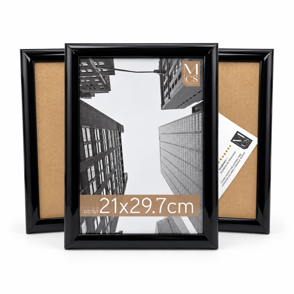 MCS Trendsetter A4 képkeret – fekete, 21 × 29,7 cm – 3 darabos csomag